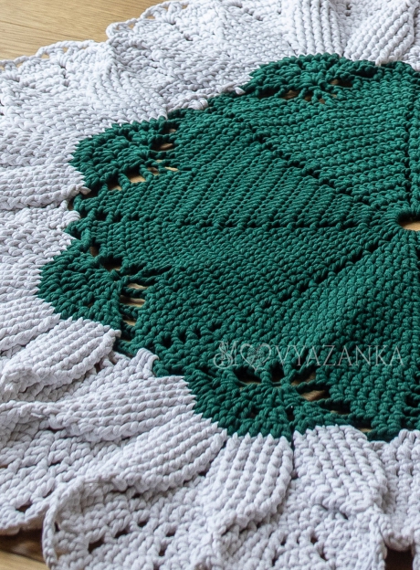 Crochet mandala rug "Don Pion" 105x105 cm., handmade, author's design, 100% cotton