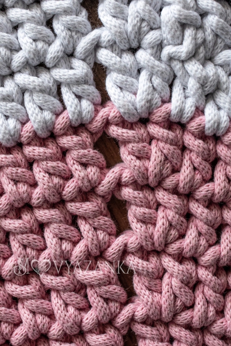 Crocheted rug round 100 * 100cm, handmade